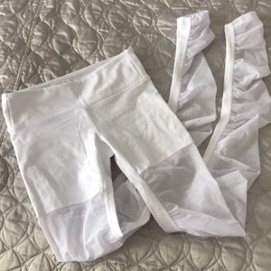 ALO yoga Mesh Goddess Legging White Small NWOT